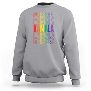 Harris Supporter Sweatshirt Kamala LGBTQ Rights Rainbow TS09 Sport Gray Print Your Wear