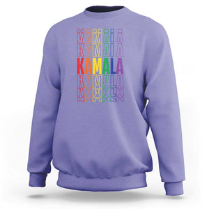 Harris Supporter Sweatshirt Kamala LGBTQ Rights Rainbow TS09 Violet Print Your Wear