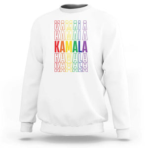 Harris Supporter Sweatshirt Kamala LGBTQ Rights Rainbow TS09 White Print Your Wear