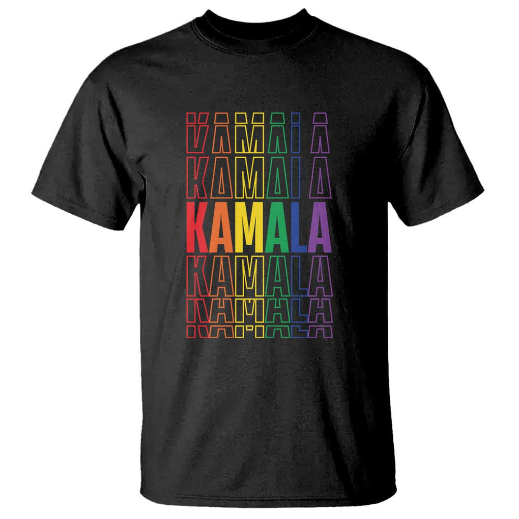 Harris Supporter T Shirt Kamala LGBTQ Rights Rainbow TS09 Black Print Your Wear