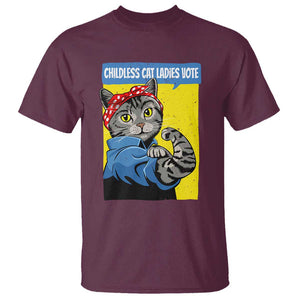 Childless Cat Ladies Vote T Shirt Kamala Supporter TS09 Maroon Print Your Wear