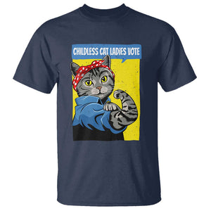 Childless Cat Ladies Vote T Shirt Kamala Supporter TS09 Navy Print Your Wear