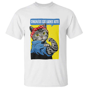 Childless Cat Ladies Vote T Shirt Kamala Supporter TS09 White Print Your Wear