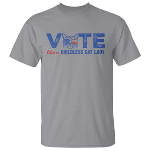 VOTE Like A Childless Cat Lady T Shirt TS09 Sport Gray Print Your Wear