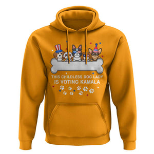 Childless Dog Lady Is Voting For Kamala Hoodie Harris Madam President 2024 Supporter TS09 Gold Print Your Wear