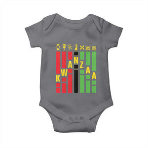 7 Principles Of Kwanzaa African American Baby Onesie TS09 Charcoal Print Your Wear