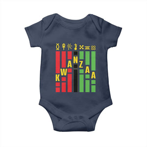 7 Principles Of Kwanzaa African American Baby Onesie TS09 Navy Print Your Wear