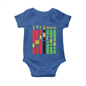 7 Principles Of Kwanzaa African American Baby Onesie TS09 Royal Blue Print Your Wear