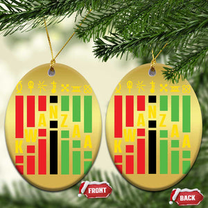 7 Principles Of Kwanzaa African American Christmas Ornament TS09 Oval Gold Print Your Wear