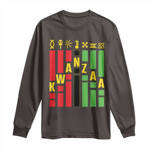 7 Principles Of Kwanzaa African American Long Sleeve Shirt TS09 Dark Chocolate Print Your Wear