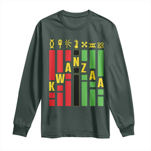 7 Principles Of Kwanzaa African American Long Sleeve Shirt TS09 Dark Forest Green Print Your Wear