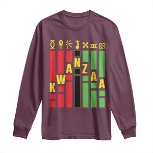 7 Principles Of Kwanzaa African American Long Sleeve Shirt TS09 Maroon Print Your Wear