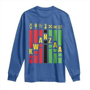 7 Principles Of Kwanzaa African American Long Sleeve Shirt TS09 Royal Blue Print Your Wear