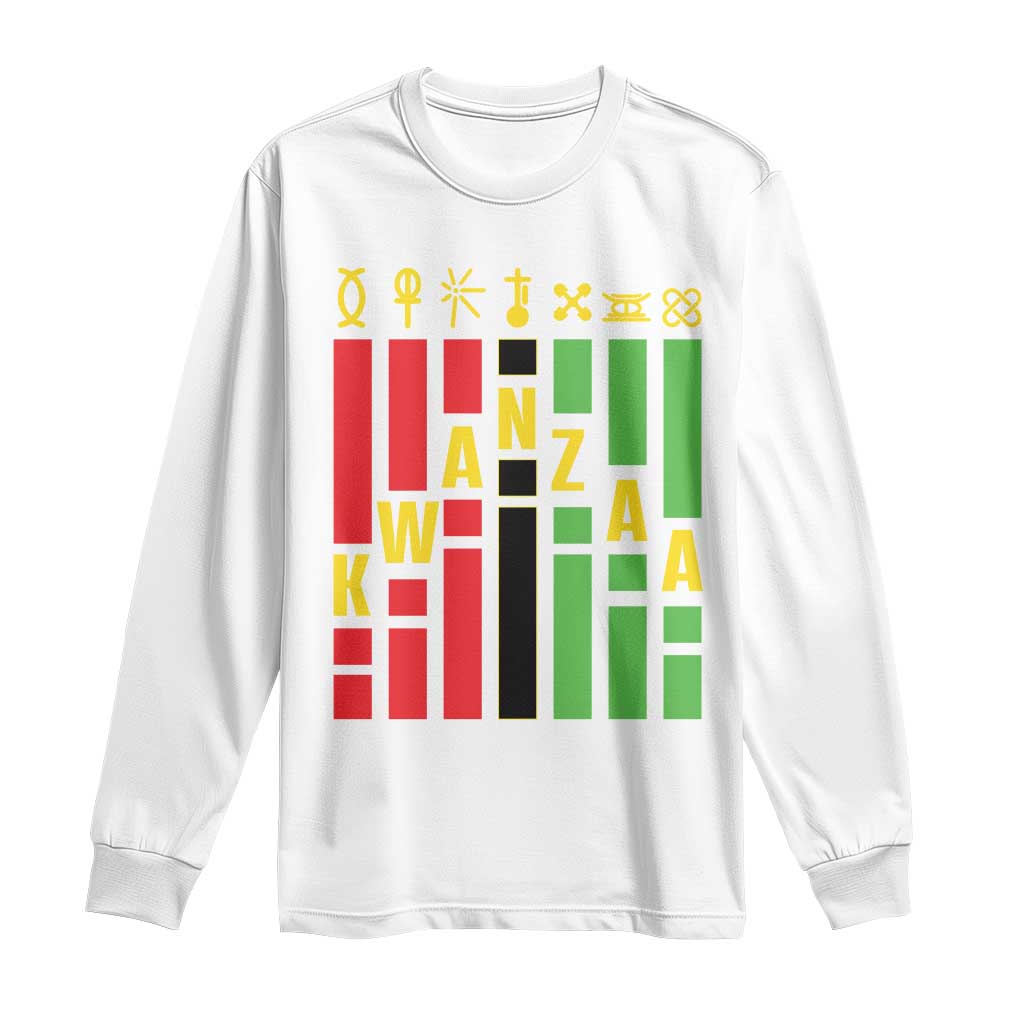 7 Principles Of Kwanzaa African American Long Sleeve Shirt TS09 White Print Your Wear