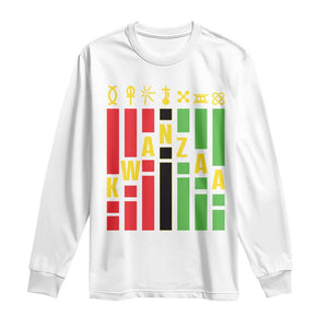 7 Principles Of Kwanzaa African American Long Sleeve Shirt TS09 White Print Your Wear