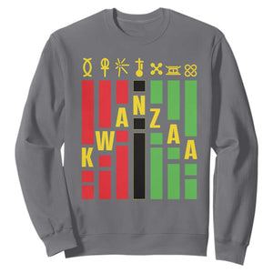 7 Principles Of Kwanzaa African American Sweatshirt TS09 Charcoal Print Your Wear