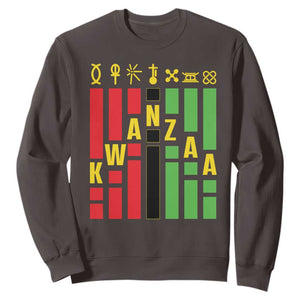 7 Principles Of Kwanzaa African American Sweatshirt TS09 Dark Chocolate Print Your Wear