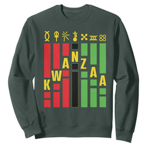 7 Principles Of Kwanzaa African American Sweatshirt TS09 Dark Forest Green Print Your Wear