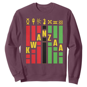 7 Principles Of Kwanzaa African American Sweatshirt TS09 Maroon Print Your Wear