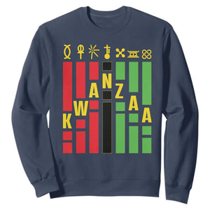 7 Principles Of Kwanzaa African American Sweatshirt TS09 Navy Print Your Wear