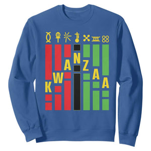 7 Principles Of Kwanzaa African American Sweatshirt TS09 Royal Blue Print Your Wear