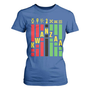 7 Principles Of Kwanzaa African American T Shirt For Women TS09 Royal Blue Print Your Wear