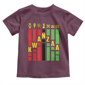 7 Principles Of Kwanzaa African American Toddler T Shirt TS09 Maroon Print Your Wear