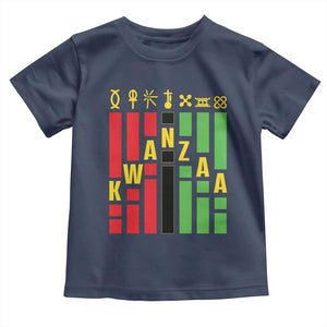 7 Principles Of Kwanzaa African American Toddler T Shirt TS09 Navy Print Your Wear