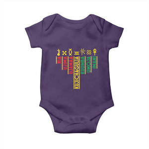 African American 7 Principles Of Kwanzaa Baby Onesie TS09 Purple Print Your Wear