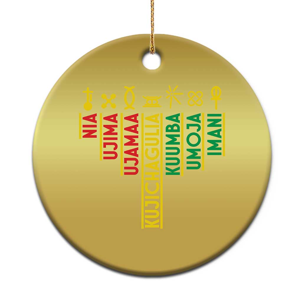 African American 7 Principles Of Kwanzaa Christmas Ornament TS09 Print Your Wear