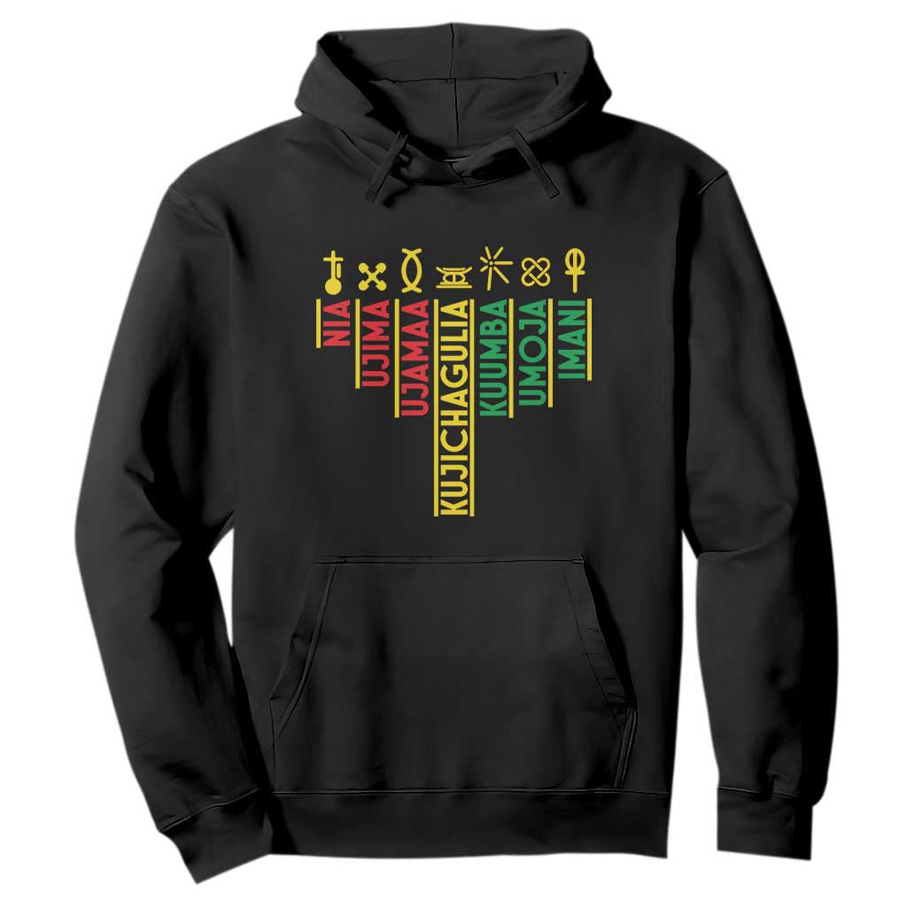 African American 7 Principles Of Kwanzaa Hoodie TS09 Black Print Your Wear