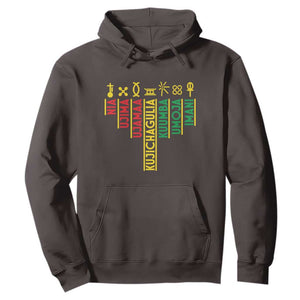 African American 7 Principles Of Kwanzaa Hoodie TS09 Dark Chocolate Print Your Wear