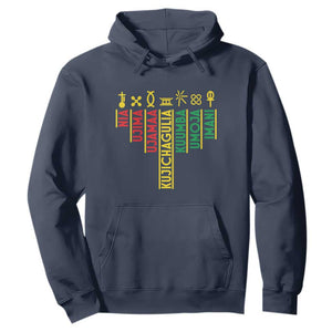 African American 7 Principles Of Kwanzaa Hoodie TS09 Navy Print Your Wear