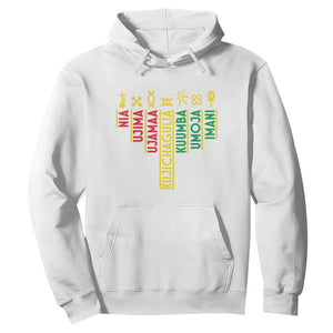 African American 7 Principles Of Kwanzaa Hoodie TS09 White Print Your Wear