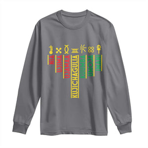 African American 7 Principles Of Kwanzaa Long Sleeve Shirt TS09 Charcoal Print Your Wear