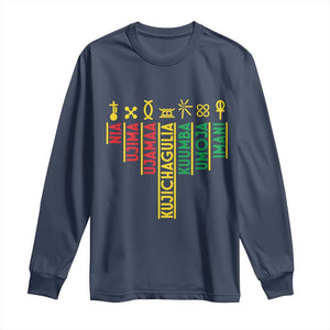 African American 7 Principles Of Kwanzaa Long Sleeve Shirt TS09 Navy Print Your Wear