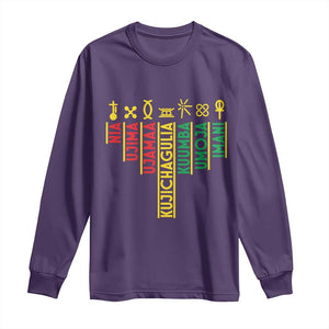 African American 7 Principles Of Kwanzaa Long Sleeve Shirt TS09 Purple Print Your Wear