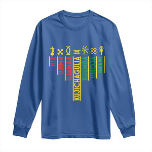 African American 7 Principles Of Kwanzaa Long Sleeve Shirt TS09 Royal Blue Print Your Wear