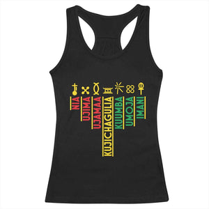 African American 7 Principles Of Kwanzaa Racerback Tank Top TS09 Black Print Your Wear