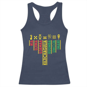 African American 7 Principles Of Kwanzaa Racerback Tank Top TS09 Navy Print Your Wear