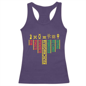 African American 7 Principles Of Kwanzaa Racerback Tank Top TS09 Purple Print Your Wear