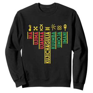 African American 7 Principles Of Kwanzaa Sweatshirt TS09 Black Print Your Wear