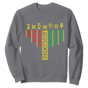 African American 7 Principles Of Kwanzaa Sweatshirt TS09 Charcoal Print Your Wear