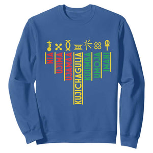 African American 7 Principles Of Kwanzaa Sweatshirt TS09 Royal Blue Print Your Wear