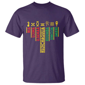 African American 7 Principles Of Kwanzaa T Shirt TS09 Purple Print Your Wear