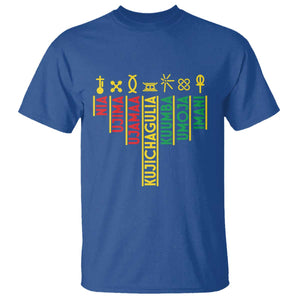 African American 7 Principles Of Kwanzaa T Shirt TS09 Royal Blue Print Your Wear