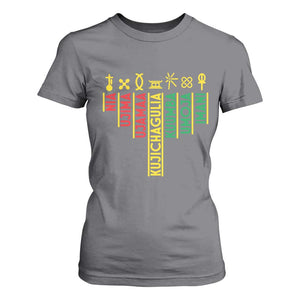 African American 7 Principles Of Kwanzaa T Shirt For Women TS09 Charcoal Print Your Wear