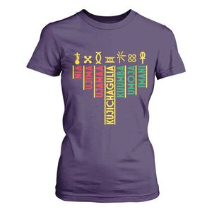 African American 7 Principles Of Kwanzaa T Shirt For Women TS09 Purple Print Your Wear