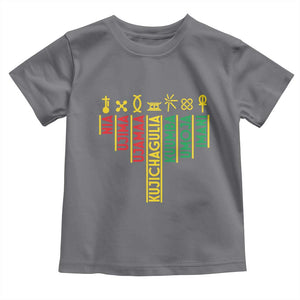 African American 7 Principles Of Kwanzaa Toddler T Shirt TS09 Charcoal Print Your Wear