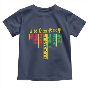 African American 7 Principles Of Kwanzaa Toddler T Shirt TS09 Navy Print Your Wear